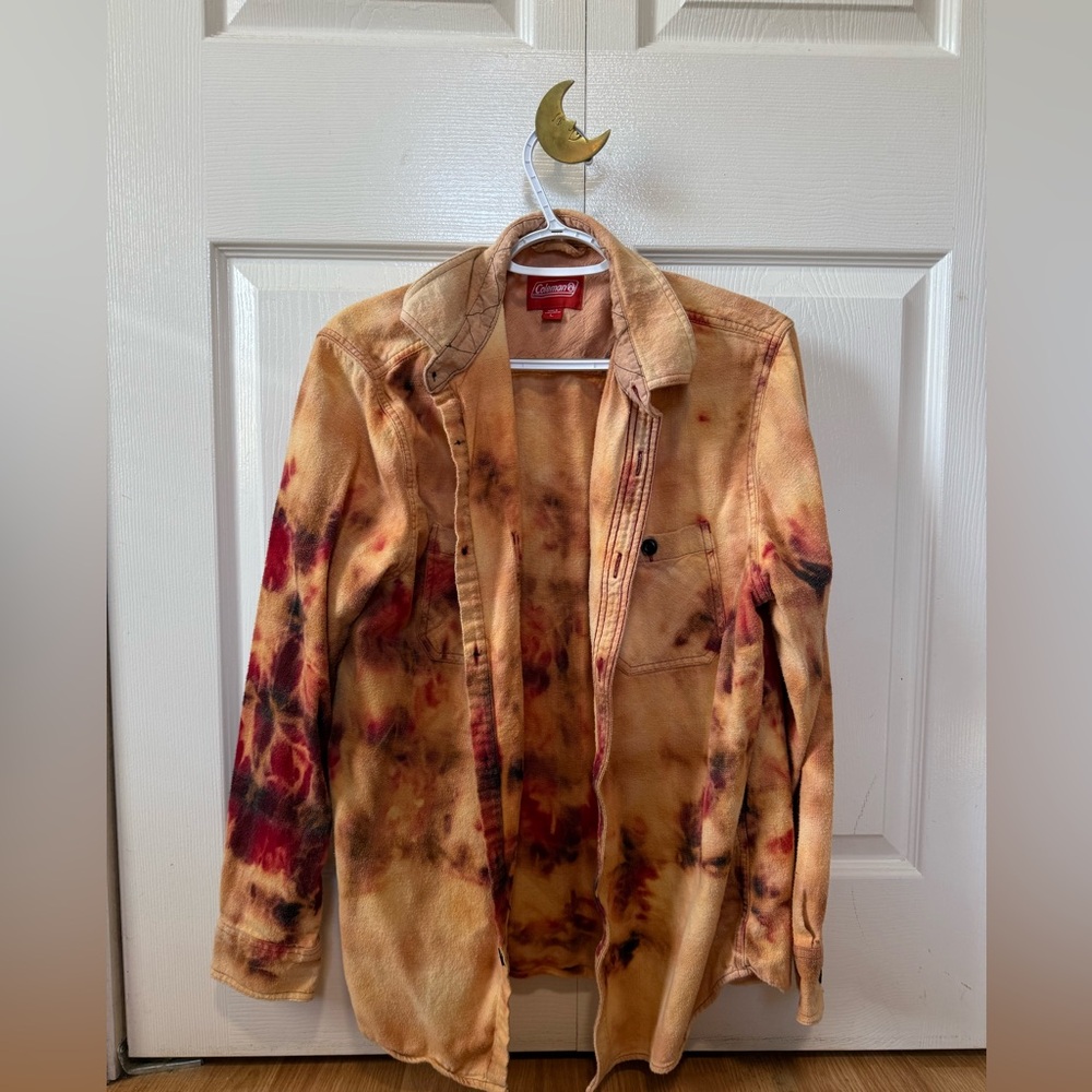 Super soft Coleman Shacket/flannel. Tie-dyed for extra vibes.